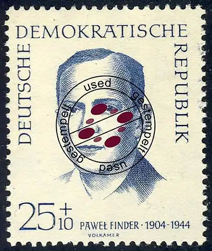 884 Antifaschisten Finder 25+10 Pf O