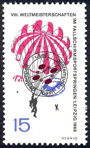 1194 WM Fallschirmspringen Gruppensprung 15 Pf O