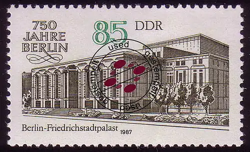3074 Berlin 85 Pf 1986 Friedrichstadtpalast O