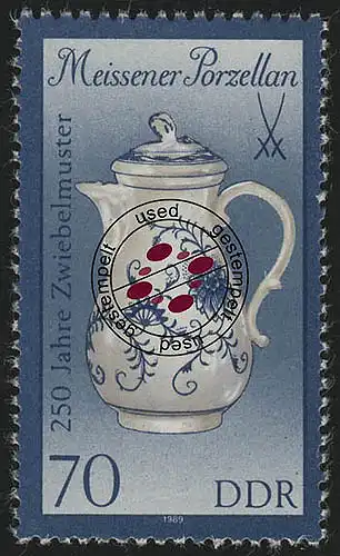 3244 I Meissener Porzellan 70 Pf, Kleinformat, O