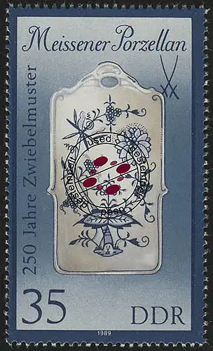 3243 II Meissener Porzellan 35 Pf, Großformat, O
