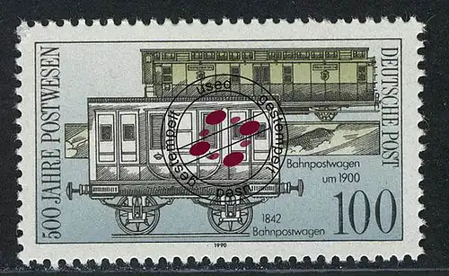 3357 Postverbindungen in Europa 100 Pf Bahnpostwagen O gestempelt