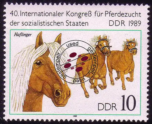 3261 élevage de chevaux 10 Pf Haflinger O
