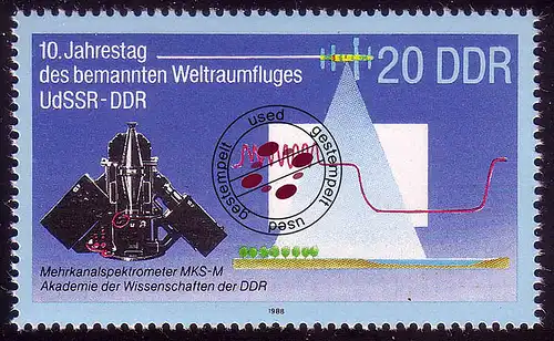 3191 Gemeinsamer Weltraumflug UdSSR-DDR 20 Pf II O gestempelt