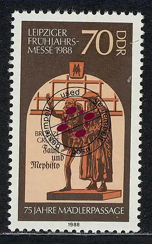 3154 Leipzig Salon du printemps Medler-Passage 70 Pf O Tamponné