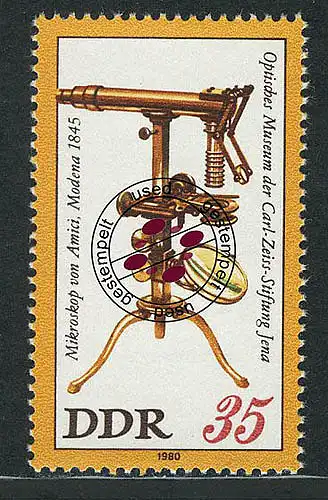 2536 Optisches Museum 35 Pf Mikroskop von Amici O gestempelt