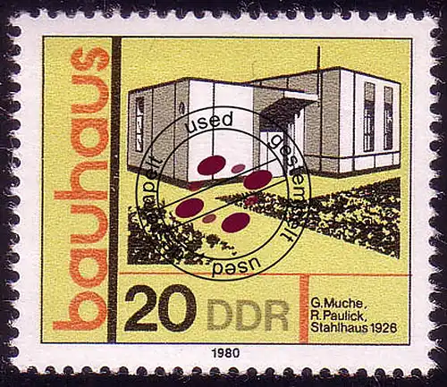 2511 Style Bauhaus 20 Pf Georg Muche Richard Paulick O Tamponné