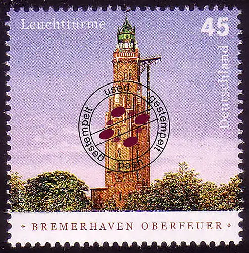 2612 Leuchttürme 45 C Bremerhaven Oberfeuer, gestempelt O