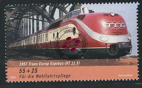2562 Wofa Eisenbahn 55+25 C Trans Euro Express O gestempelt