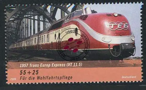 2562 Wofa Eisenbahn 55+25 C Trans Europ Express, gestempelt O