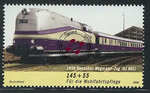 2563 Wofa Eisenbahn 145+55 C Henschel-Wegmann-Zug O gestempelt