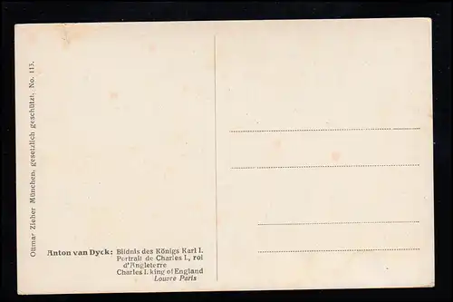 AK Artiste Anton de Dyck: Image du roi Charles Ier, inutilisé