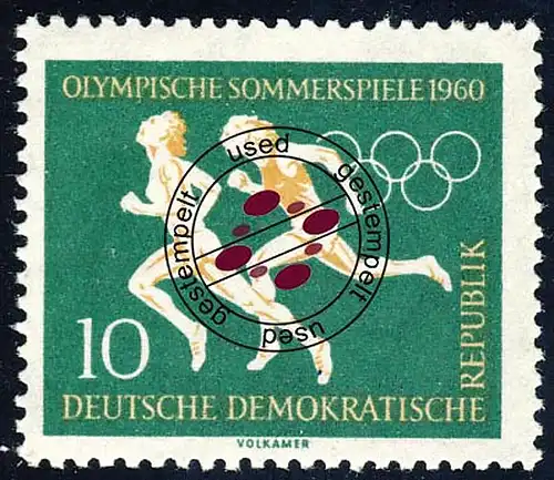 747 Jeux olympiques d'été/hiver Course de piste 10 Pf O Tamponné