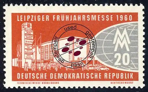 750 Leipziger Frühjahrsmesse 20 Pf O gestempelt