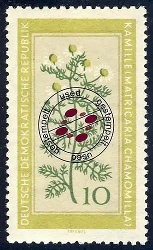 758 Plantes médicinales camomille 10 Pf O Tamponné