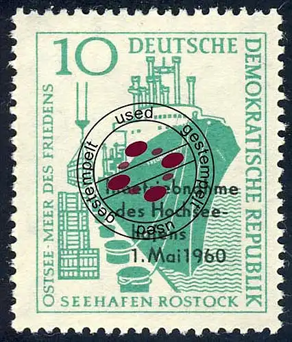 763 Hochseehafen Rostock O gestempelt