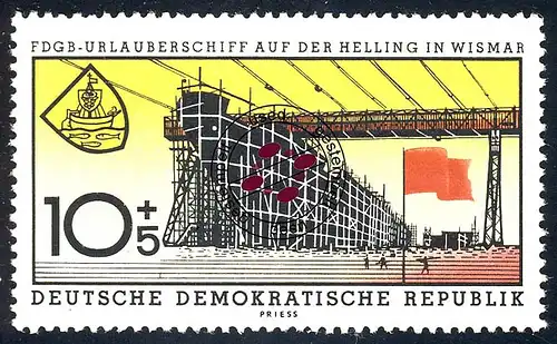 769 MS Fritz Heckert 10+5 Pf O Tamponné