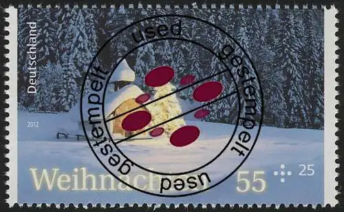 2961 Weihnachten Elmauer Kapelle, O gestempelt