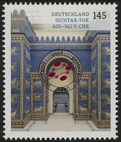 2976 Museumsschätze: Ischtar-Tor nassklebend, O gestempelt