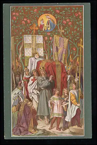 AK Artiste M.v. Schwind: Le corps de Wartburg Saint Elisabeth, inutilisé