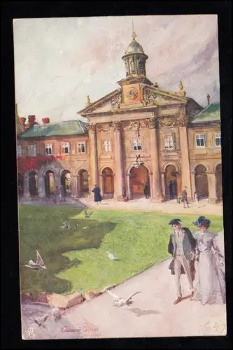 Künstler-AK Finnemore: Emmanuel College Cambridge, Tuck's Post Card, ungebraucht