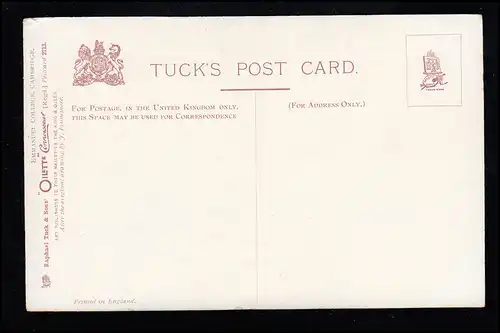 AK Finnemore: Emmanuel College Cambridge, Tuck's Post Card, inutilisé