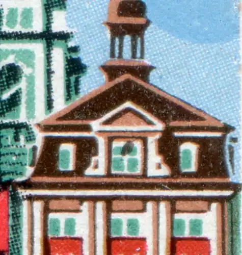 2880-2881 Gera 1984, impression de fusion avec PLF sur 28 80: tache dans la fenêtre de la poignée, **