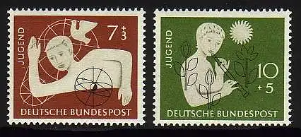 232-233 Jeunesse 1956 Science et Art - ensemble frais de port **