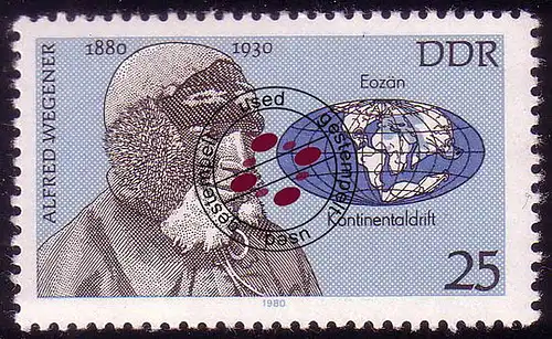 2495 Bedeutende Persönlichkeiten 25 Pf Wegener O gestempelt