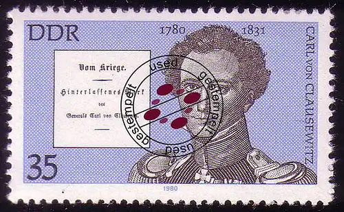 2496 Bedeutende Persönlichkeiten 35 Pf Clausewitz O gestempelt