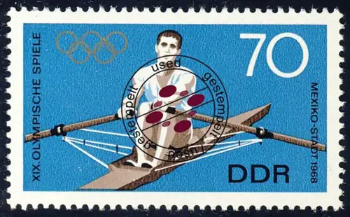 1409 Olymp. Sommerspiele Rudern 70 Pf, gestempelt O
