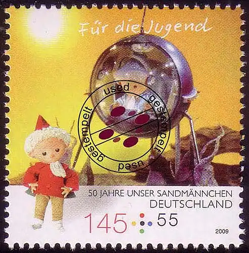 2751 Sandmännchen 145+55 C Planet Gugel O gestempelt