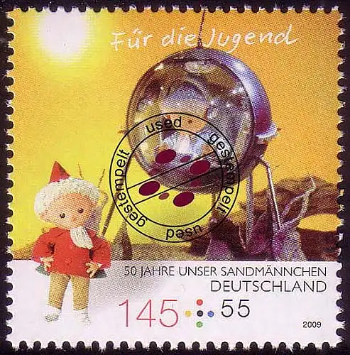 2751 Sandmännchen 145+55 C Planet Gugel, gestempelt O