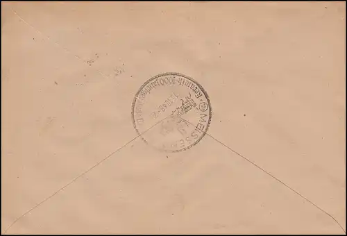 190 mit A195 SBZ-Aufdrucke MiF auf R-Brief Not-R-Zettel LEIPZIG C 13 - 14.10.48