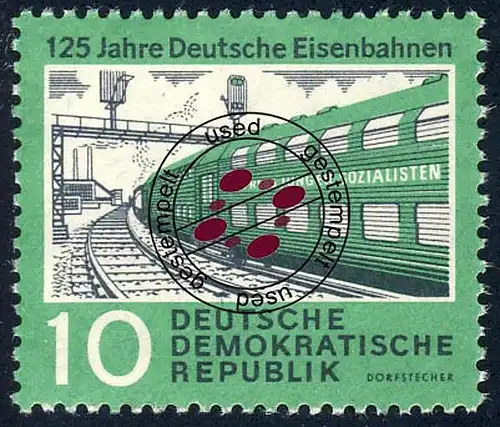 804 Deutsche Eisenbahnen 10 Pf O gestempelt