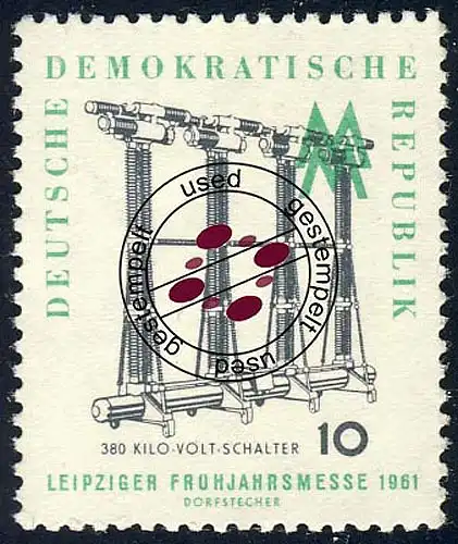 813 Leipziger Printemps 10 Pf O Tamponné
