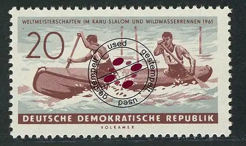 840 Canoë-WM Canadien-deux 20 Pf O Tamponné