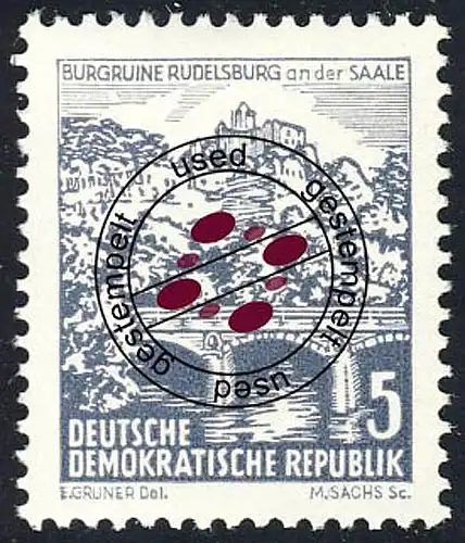 835 paysages/bâtiments Rudelsburg 5 Pf O