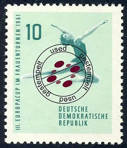 830 Tournois d'art terre 10 Pf O tamponné