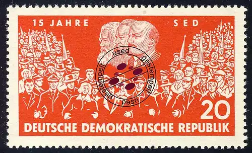 821 15 Jahre SED O gestempelt