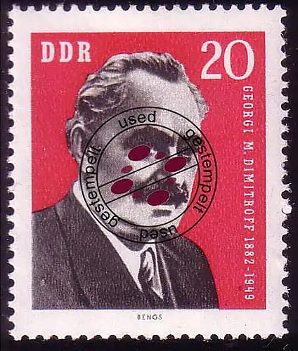 894 Georgi M. Dimitrov 20 Pf O Tamponné