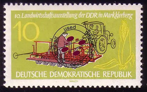 895 Landwirtschaftsausstellung Maismaschine 10 Pf O