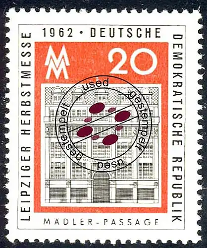 914 Leipziger Herbstmesse 20 Pf O gestempelt