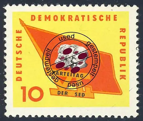 941 Parteitag der SED O gestempelt