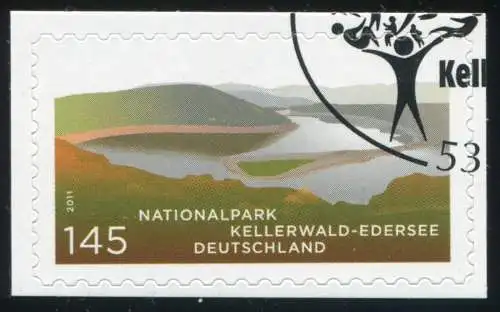 2863 Kellerwald-Edersee SELBSTKLEBEND auf neutraler Folie, gestempelt O