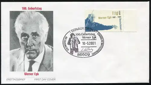 2186 Werner Egk FDC Donauwörth