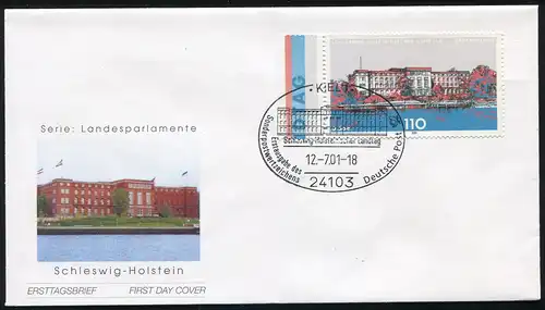 2198 Parlement régional Schleswig-Holstein FDC Kiel