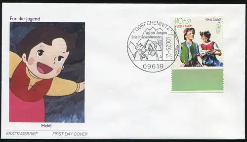 2192 Jugend Figuren aus Büchern Heidi FDC Dorfchemnitz
