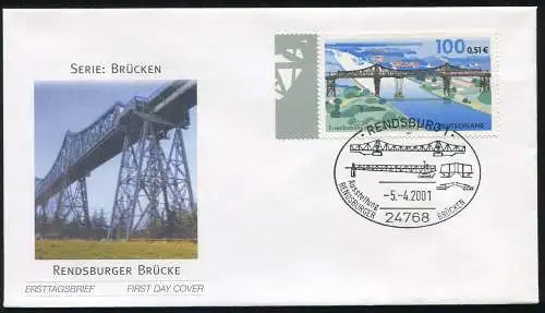 2178 Eisenbahnbrücke Rendsburg FDC Rendsburg / Ausstellunng