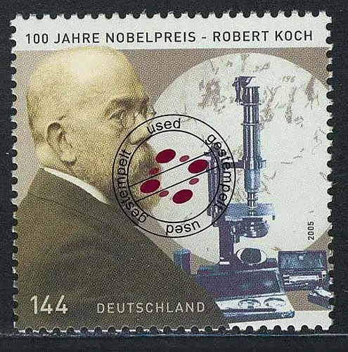 2496 Nobelpreis an Robert Koch, gestempelt O